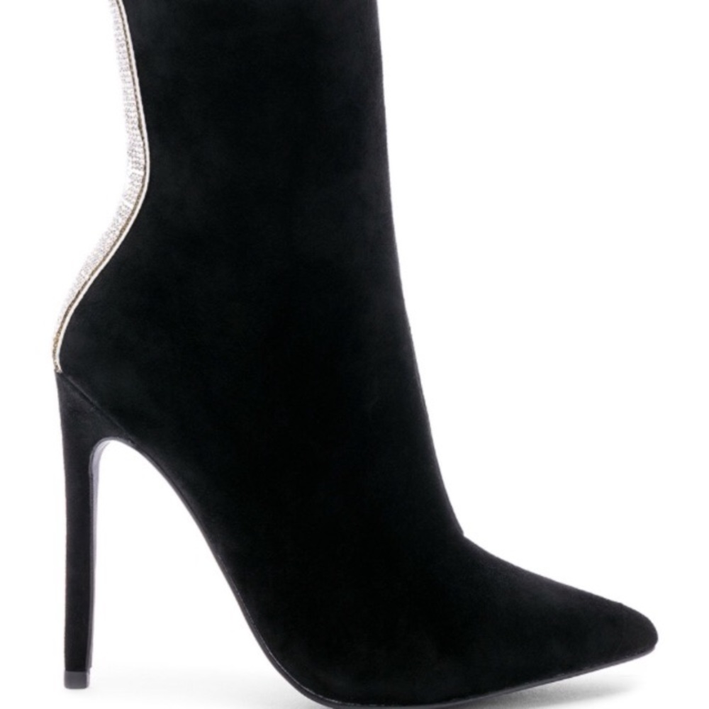 Steve Madden Wagu ankle boots suede rhinestones - Picture 3 of 6